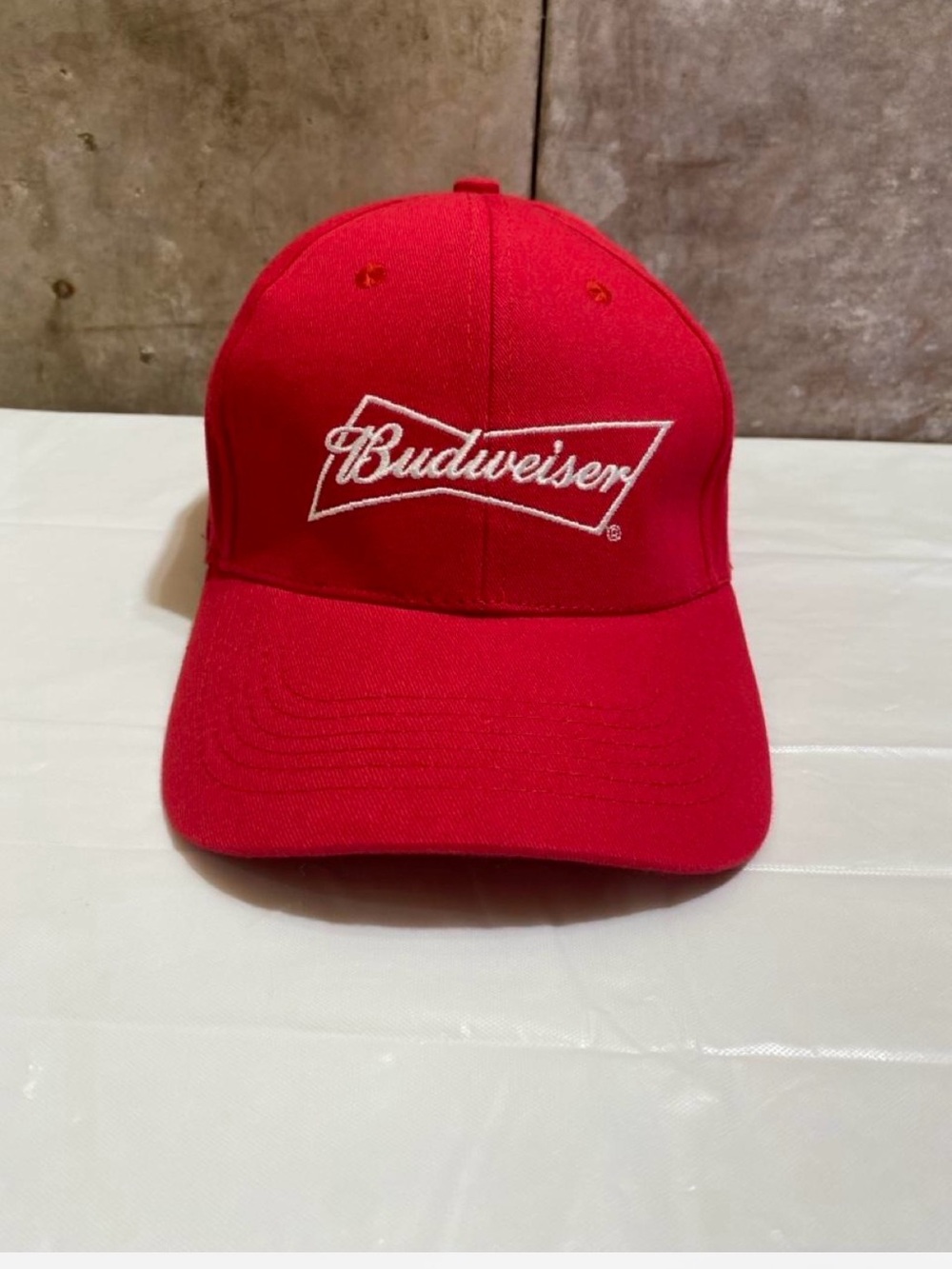 Budweiser Red Cap with White Embroidered Logo